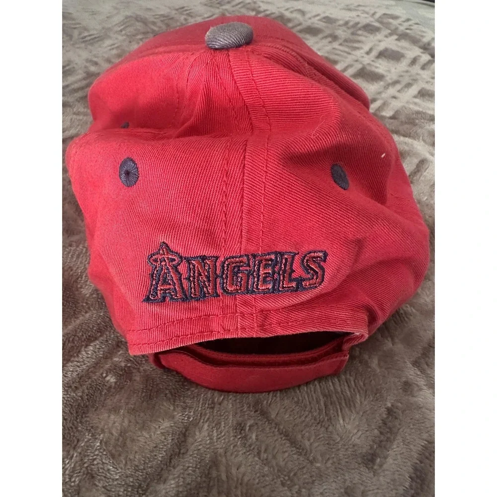 Los Angeles Angels Hat Cap Strap Back Red Mens One Size MLB Baseball New Era - Picture 3 of 9